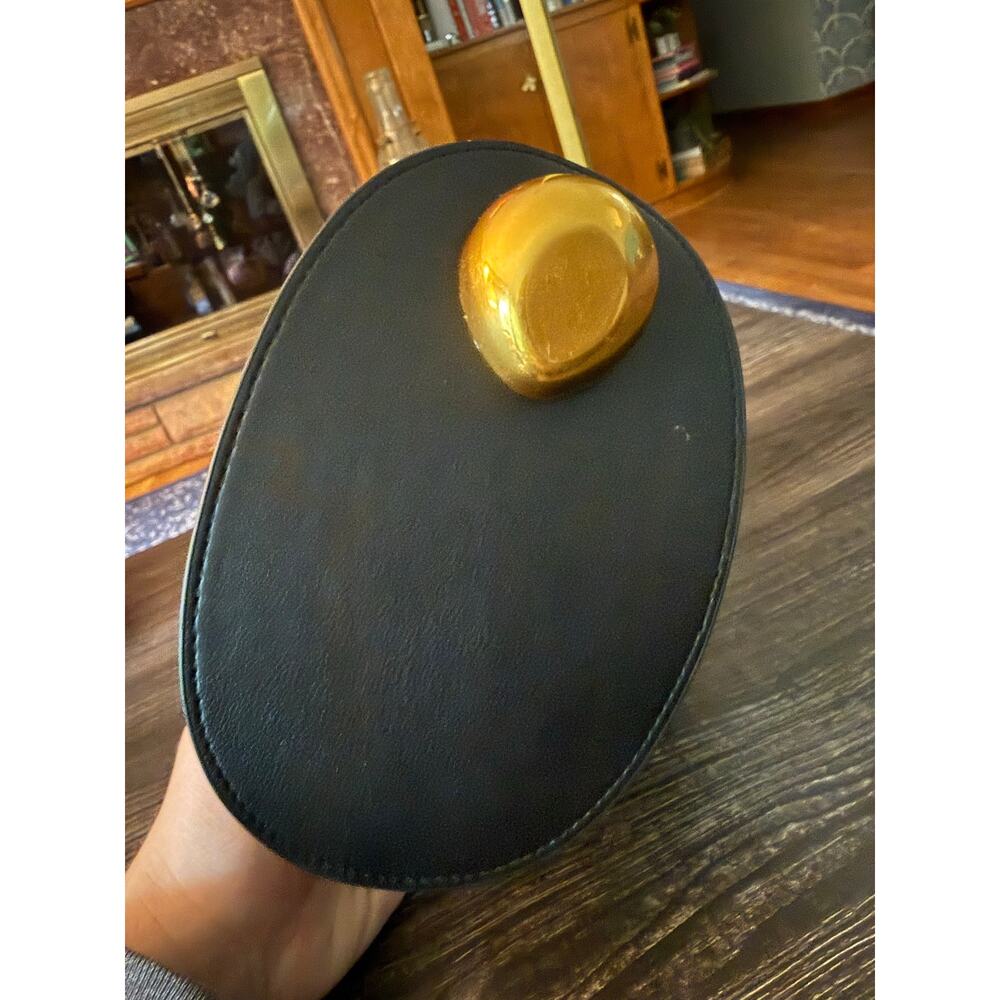 Verano Hill Vienna Handbag Black Genuine Leather Gold Handle - Picture 7 of 8